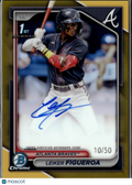 Leiker Figueroa 2024 Bowman Chrome 1st Auto Autograph GOLD 10/50 Atlanta Braves