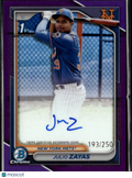 Julio Zayas 2024 Bowman Chrome 1st Auto Autograph 123/250 New York Mets