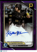 Kalae Harrison 2024 Bowman Chrome 1st Auto Autograph 169/250 Pittsburgh Pirates