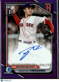 Naoyuki Uwasawa 2024 Bowman Chrome 1st Auto Autograph /250 Boston Red Sox