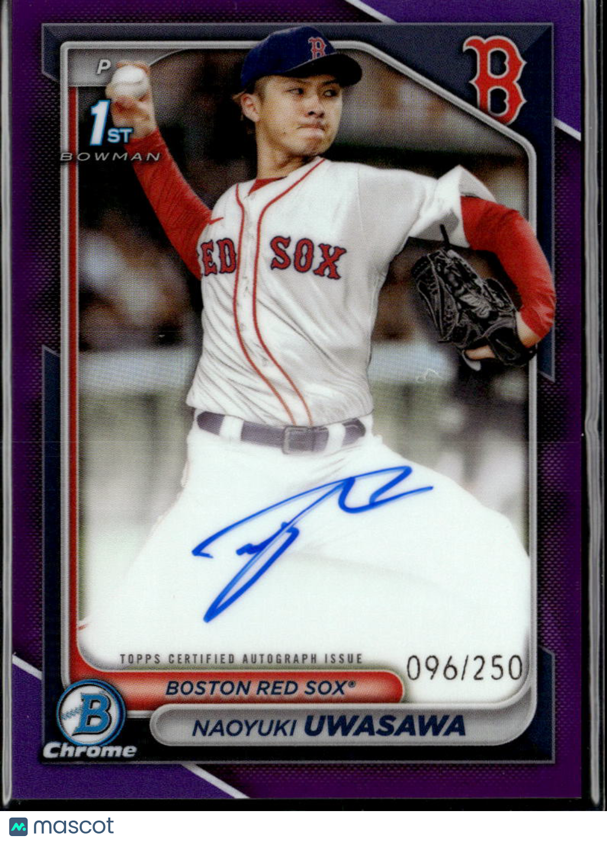 Naoyuki Uwasawa 2024 Bowman Chrome 1st Auto Autograph /250 Boston Red Sox