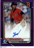 Yordanny Monegro 2024 Bowman Chrome 1st Auto Autograph 69/250 Boston Red Sox
