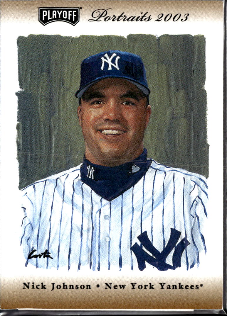 Nick Johnson 2003 Playoff Portraits Game Worn Patch 97/100 New York Yankees