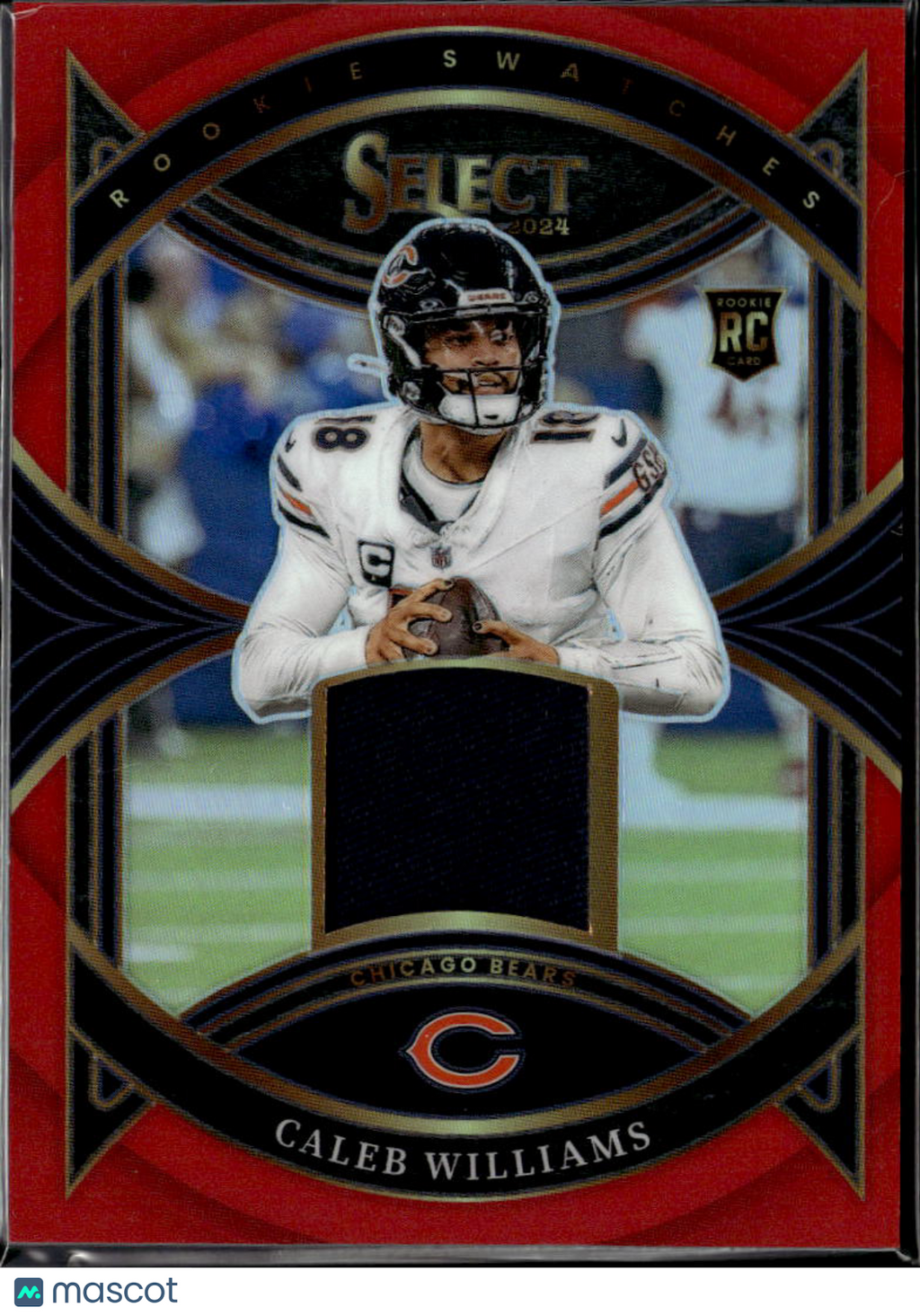 Caleb Williams 2024 Select Jersey Patch Red Rookie RC Chicago Bears