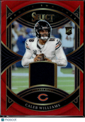 Caleb Williams 2024 Select Jersey Patch Red Rookie RC Chicago Bears