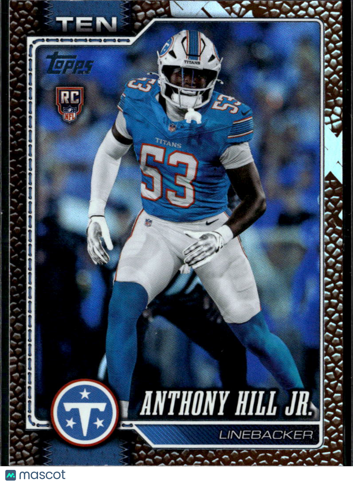 Anthony Hill Jr. 2026 Topps Pigskin Leather Rookie RC Tennessee Titans