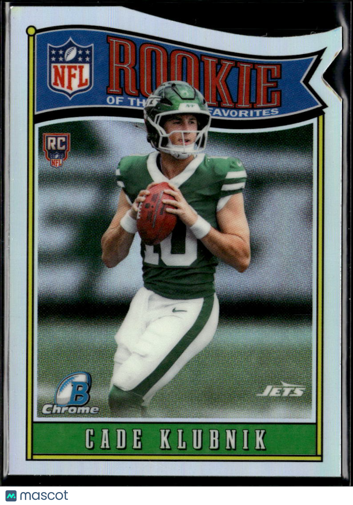 Cade Klubnik 2026 Bowman Chrome Rookie of the Year RC Refractor New York Jets
