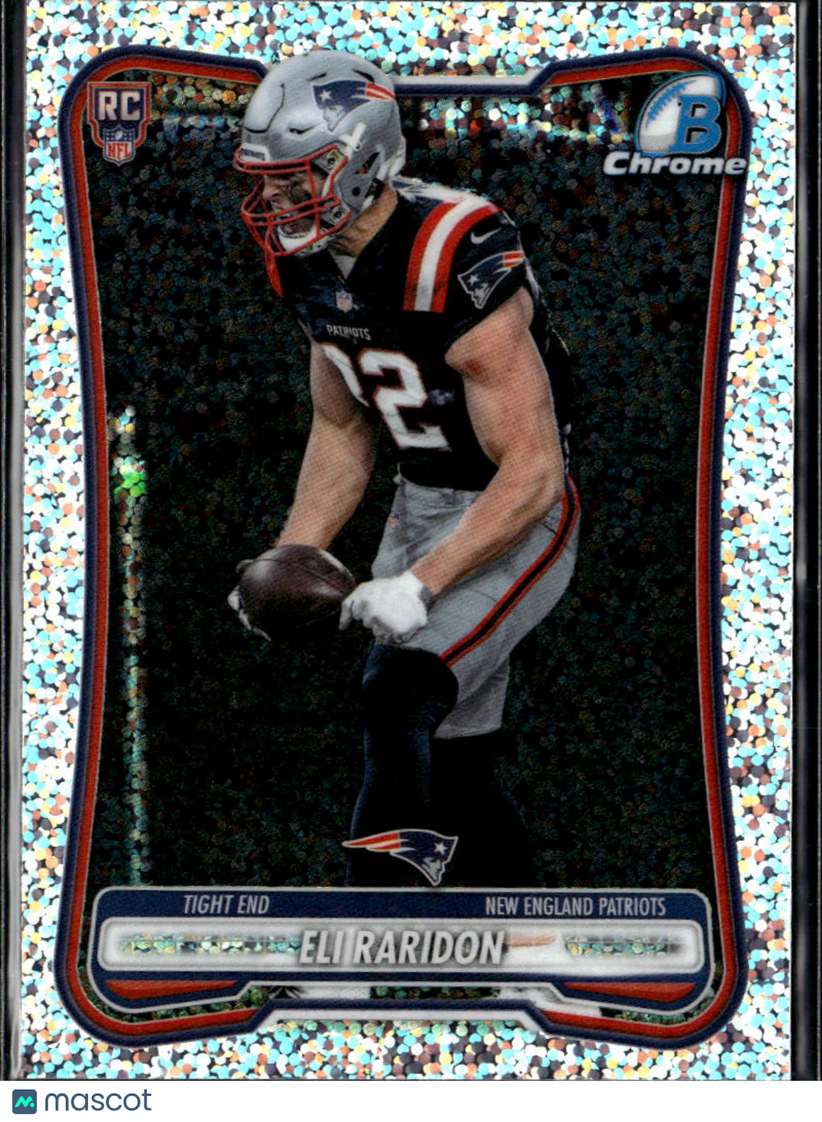 Eli Raridon 2026 Bowman Chrome Speckle Refractor RC New England Patriots