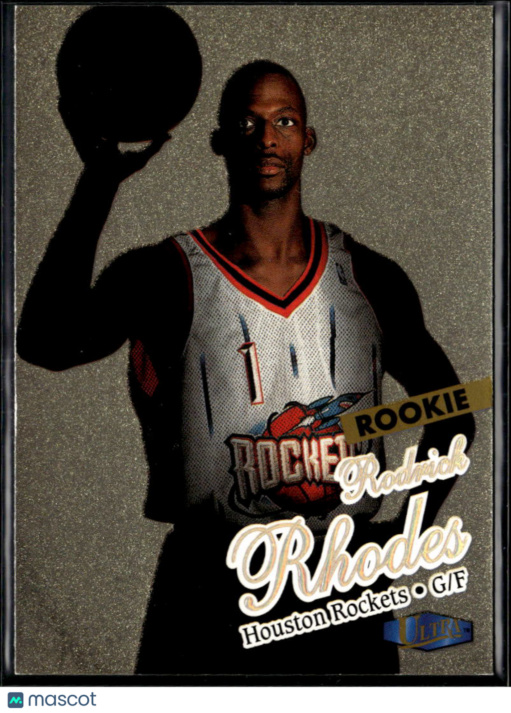 Rodrick Rhodes 1997 Fleer Ultra Rookie Gold Medallion Edition Houston Rockets