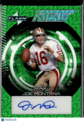 Joe Montana 2025 Leaf Flash Auto Autograph Green San Francisco 49ers 6/15