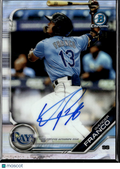 Wander Franco 2019 Bowman Chrome Auto Autograph 92/99 Tampa Bay Rays