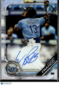 Wander Franco 2019 Bowman Chrome Auto Refractor Tampa Bay Rays