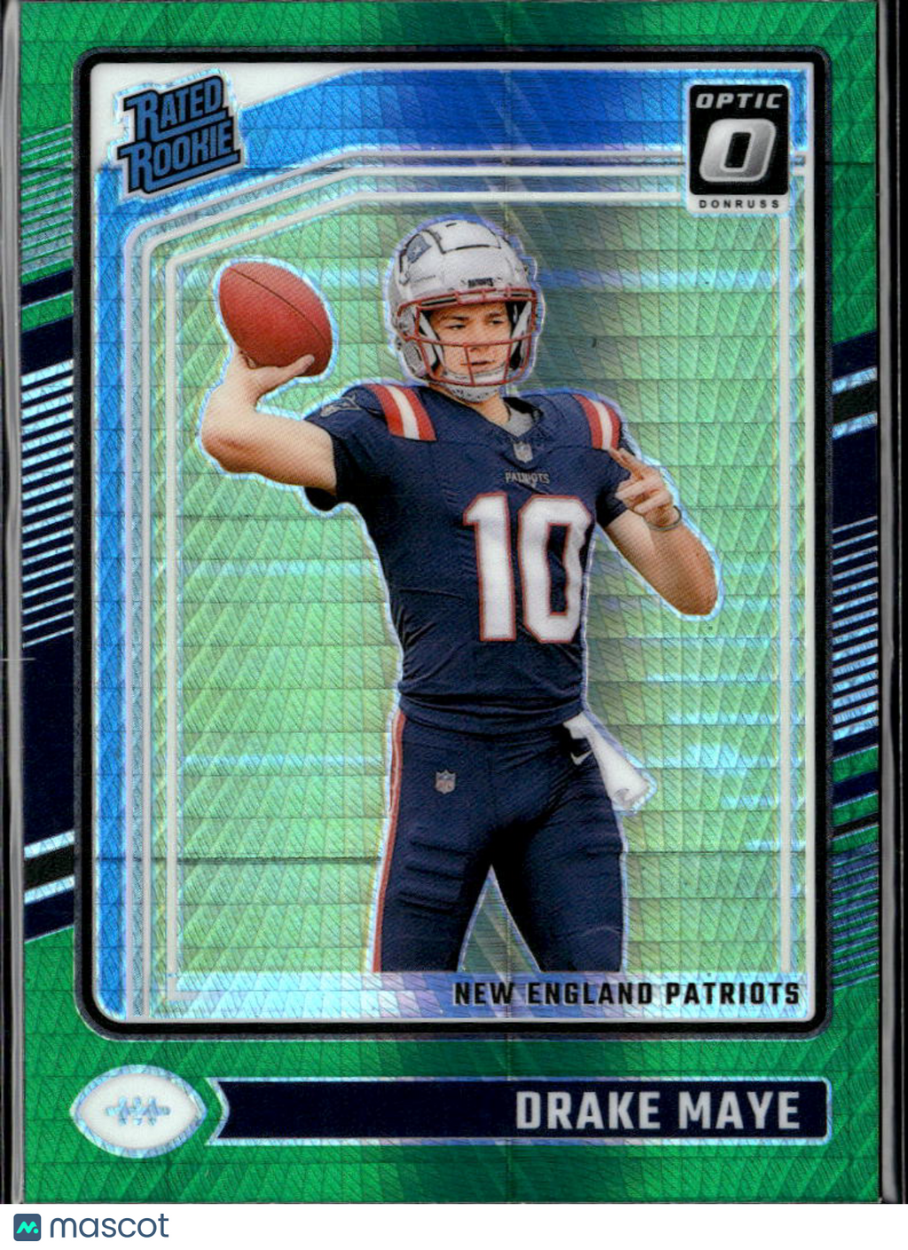 Drake Maye 2024 Optic Rated Rookie Green Hyper RC New England Patriots