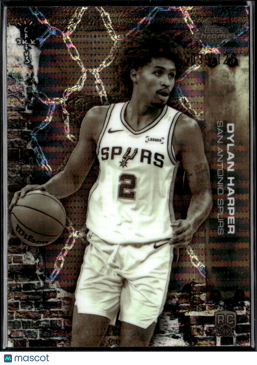 Dylan Harper 2026 Topps Chrome Cactus Jack Pulsar RC 39/125 San Antonio Spurs