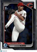 Chase Burns 2024 Bowman Chrome 1st Rookie RC Cincinnati Reds