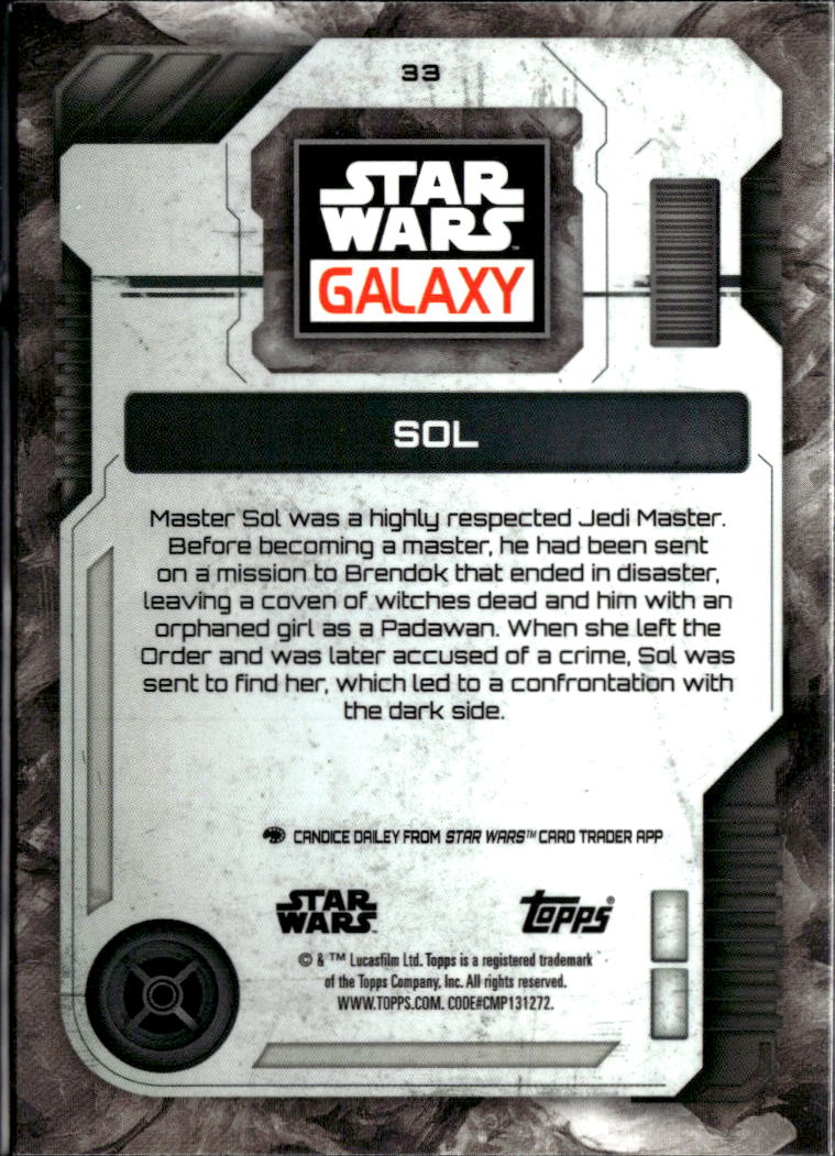 Sol 2026 Topps Star Wars Galaxy Mini Diamond Refractor #33