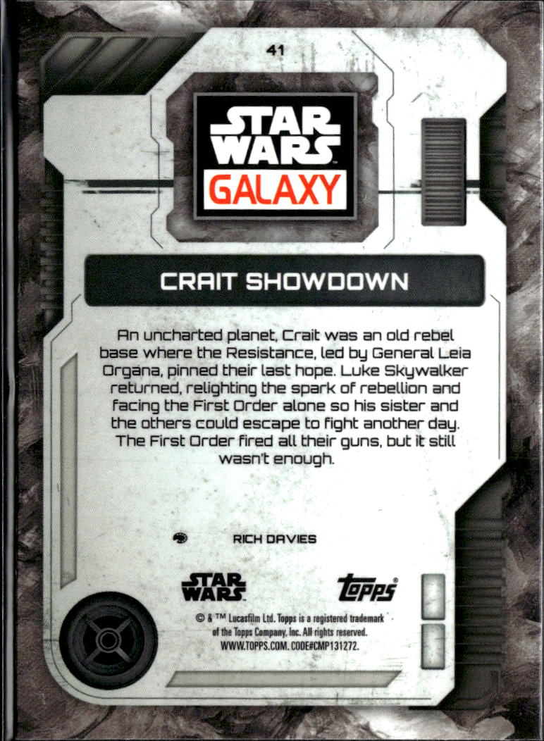 Crait Showdown 2026 Star Wars Galaxy Mini Diamond Refractor #41
