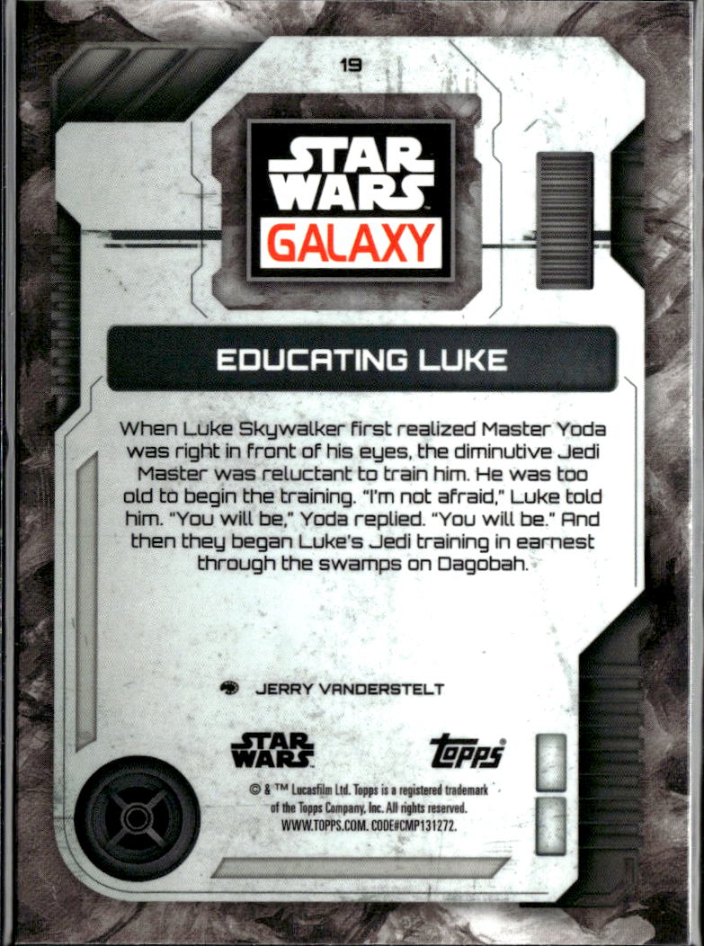 Educating Luke 2026 Topps Star Wars Galaxy Chrome Mini Diamond Refractor #19