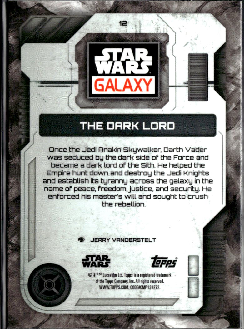 The Dark Lord 2026 Topps Star Wars Galaxy Chrome Mini Diamond Refractor #12