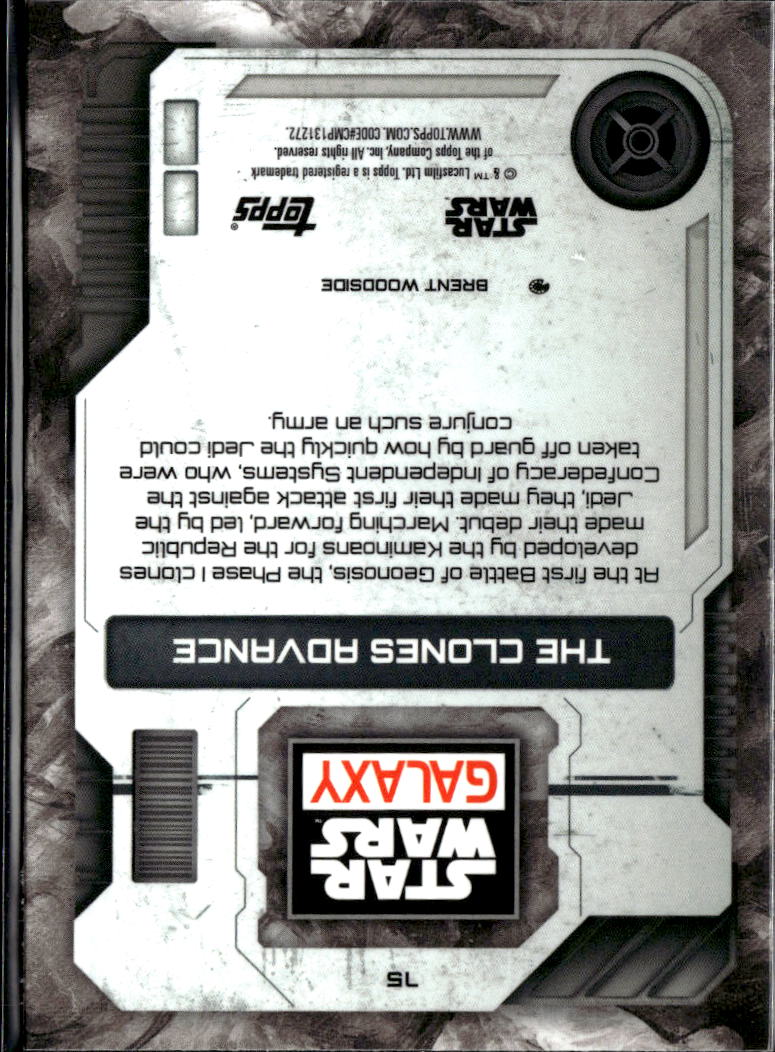 The Clones Advance 2026 Topps Star Wars Galaxy Mini Diamond Refractor #75