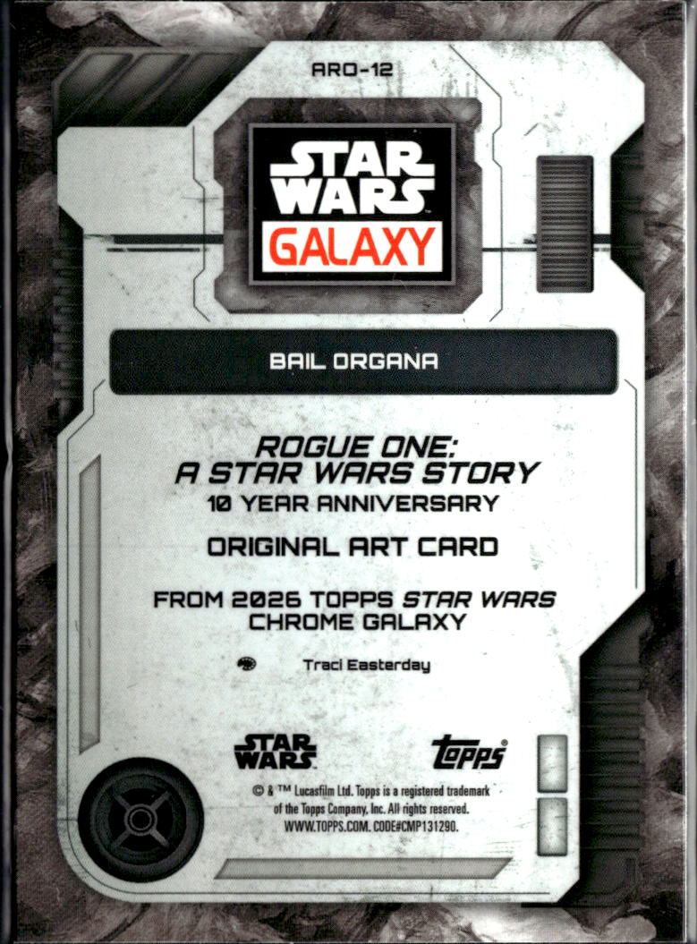 Bail Organa 2026 Topps Star Wars Chrome Galaxy Refractor #ARO-12