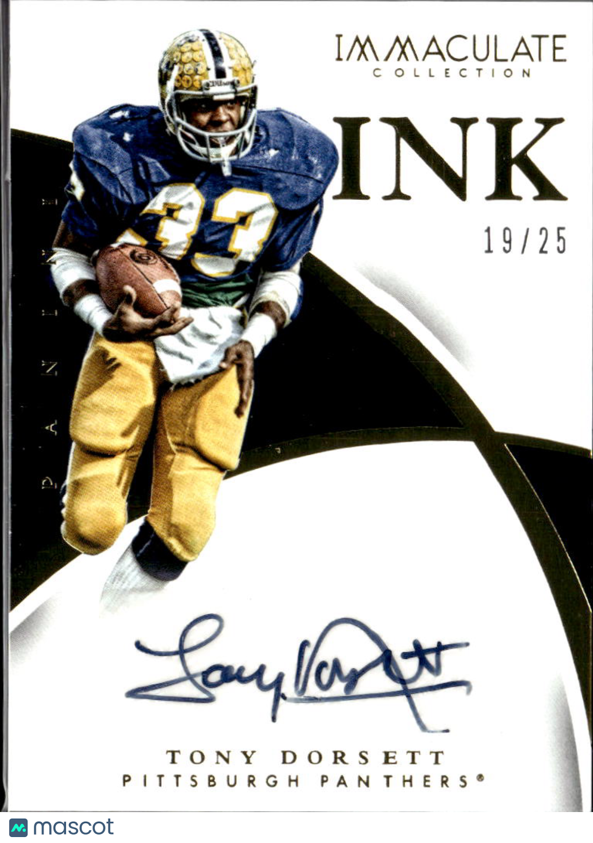 Tony Dorsett 2015 Immaculate Ink Auto Autograph 19/25 Pitts Dallas Cowboys