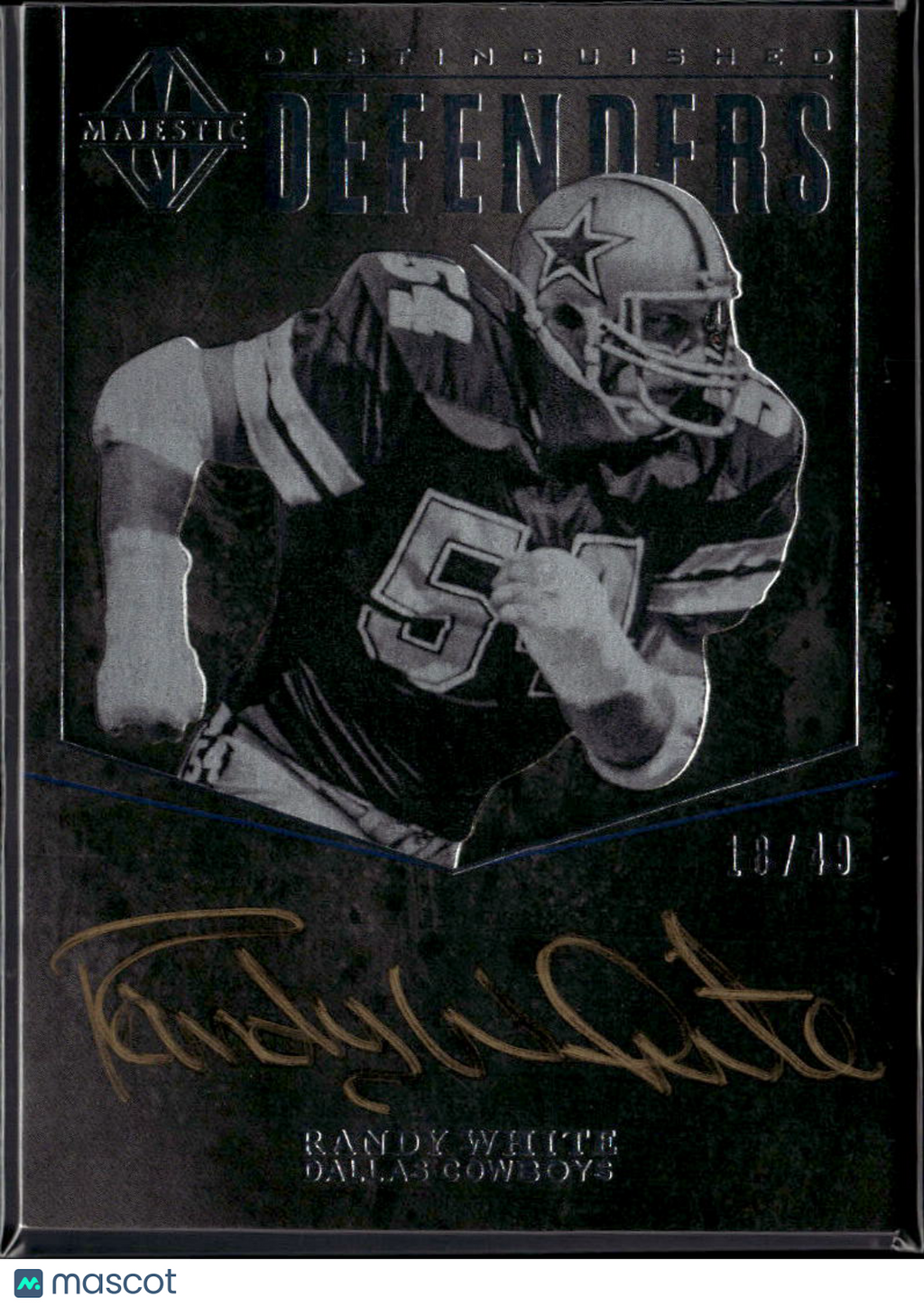 Randy White 2017 Majestic Gold Ink Auto Autograph 18/49 Dallas Cowboys
