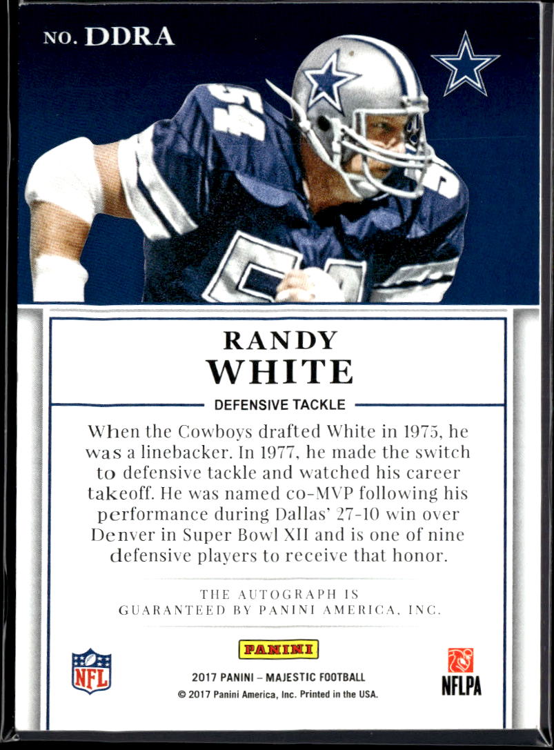 Randy White 2017 Majestic Gold Ink Auto Autograph 18/49 Dallas Cowboys