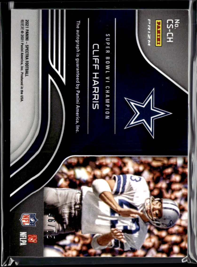 Cliff Harris 2021 Spectra Auto Autograph 46/75 Dallas Cowboys