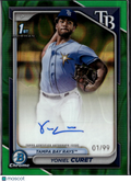 Yoniel Curet 2024 Bowman Chrome 1st Auto Autograph /99 Tampa Bay Rays