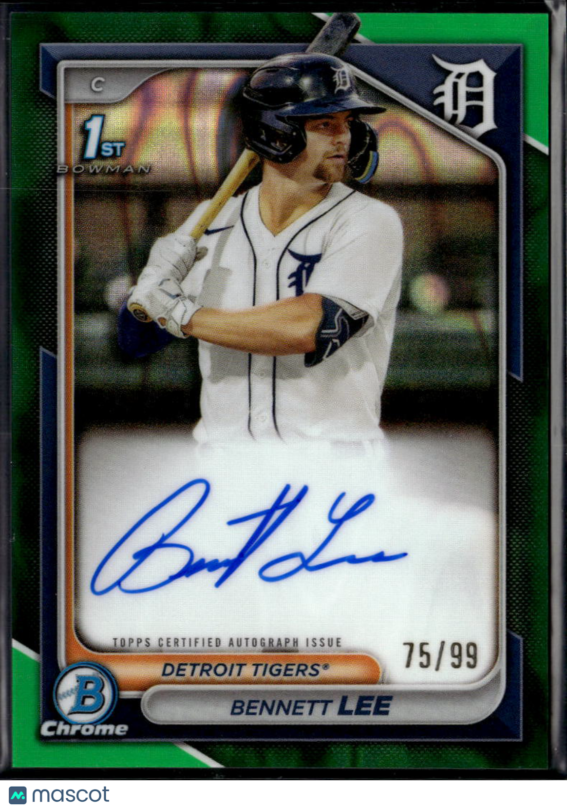 Bennett Lee 2024 Bowman Chrome 1st Auto Autograph /99 Detroit Tigers