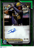 Juan Baez 2024 Bowman Chrome 1st Auto Autograph 97/99 Milwaukee Brewers