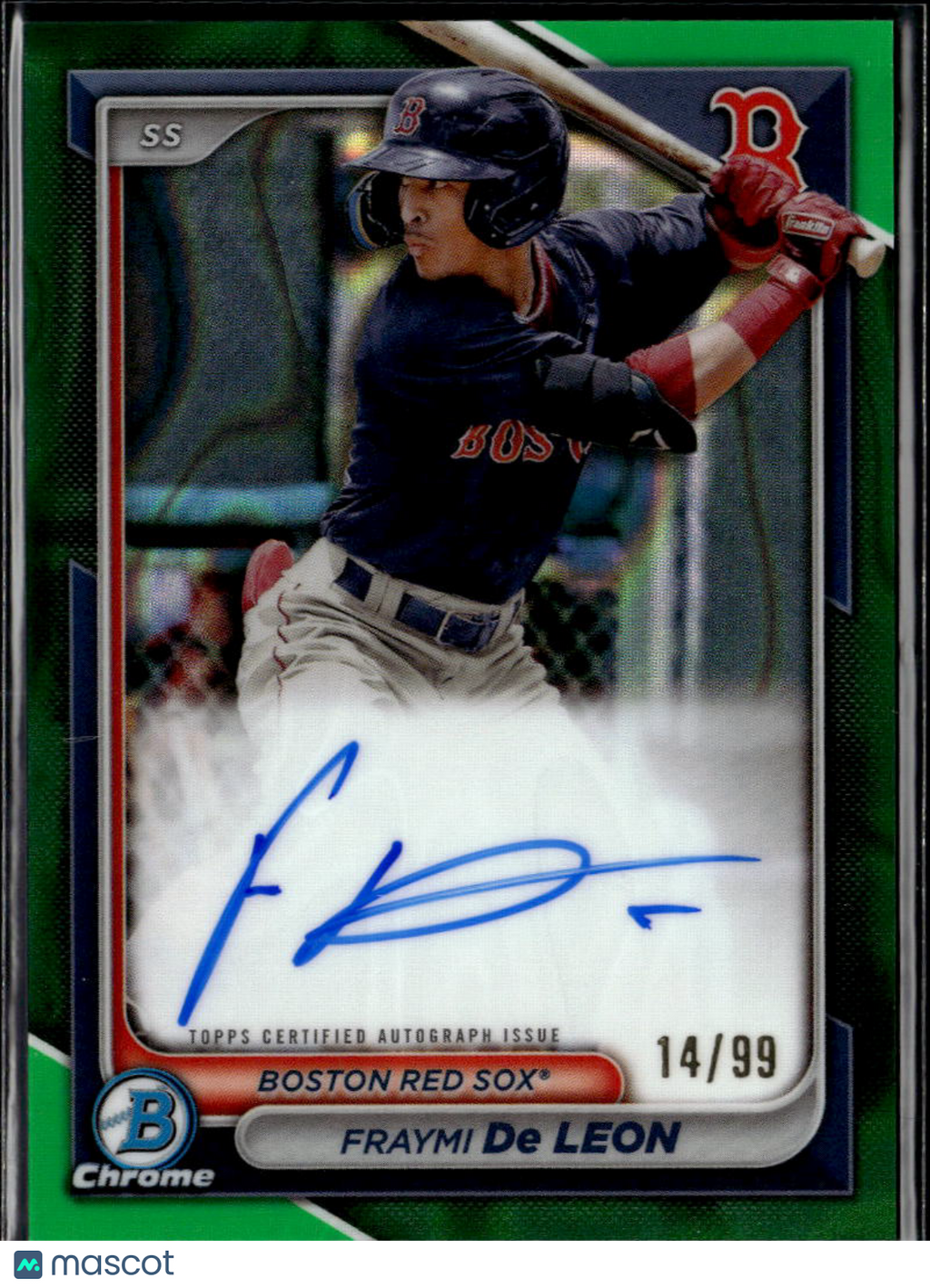 Fraymi De Leon 2024 Bowman Chrome 1st Auto Autograph /99 Boston Red Sox
