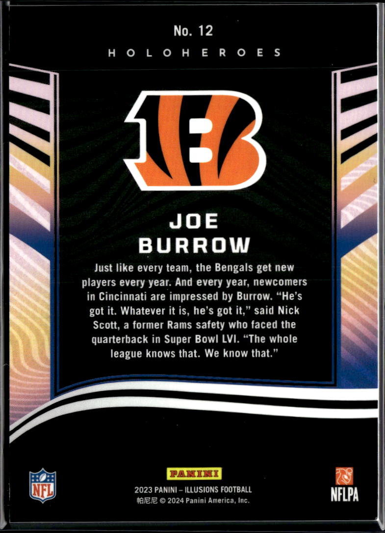 Joe Burrow 2024 Illusions HoloHeroes CASE HIT SSP Cincinnati Bengals