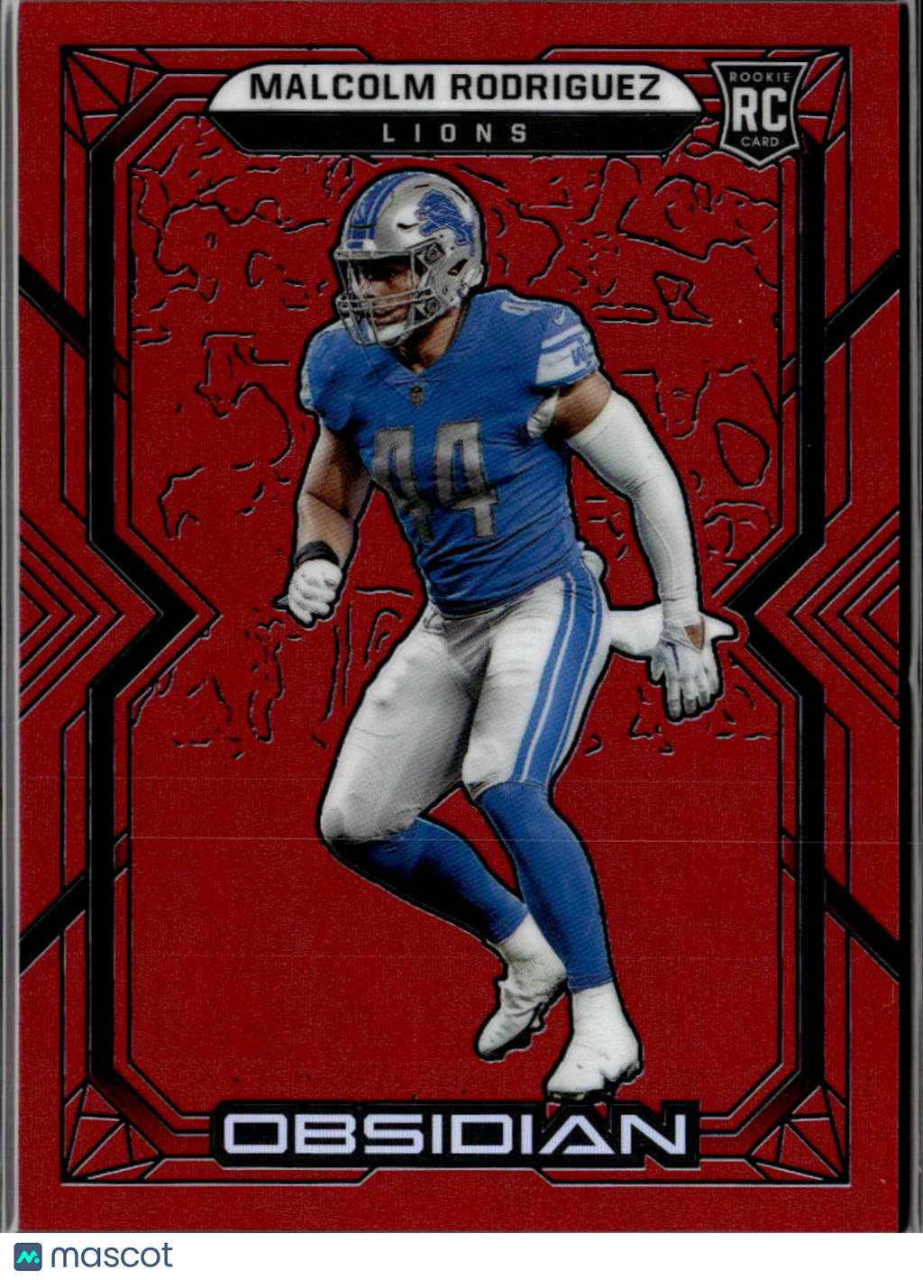 Malcolm Rodriguez 2022 Obsidian Red Flood Rookie RC 24/29 Detroit Lions OSU