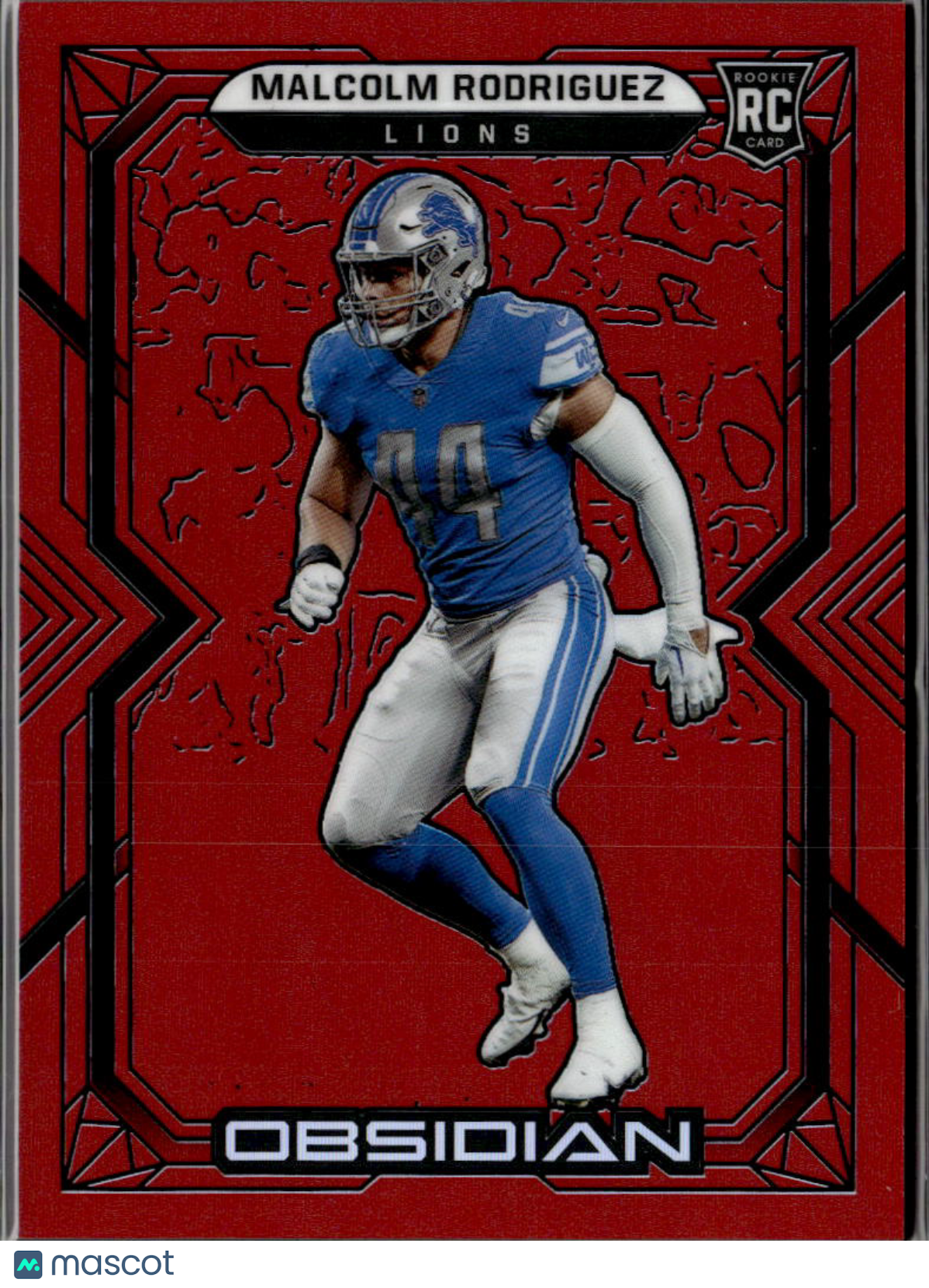 Malcolm Rodriguez 2022 Obsidian Red Flood Rookie RC 24/29 Detroit Lions OSU