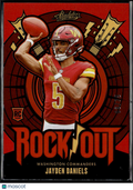 Jayden Daniels 2024 Absolute Rock Out Orange RC 8/75 Washington Commanders