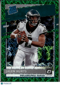 Jalen Hurts 2020 Optic Rated Rookie Green Velocity RC Philadelphia Eagles