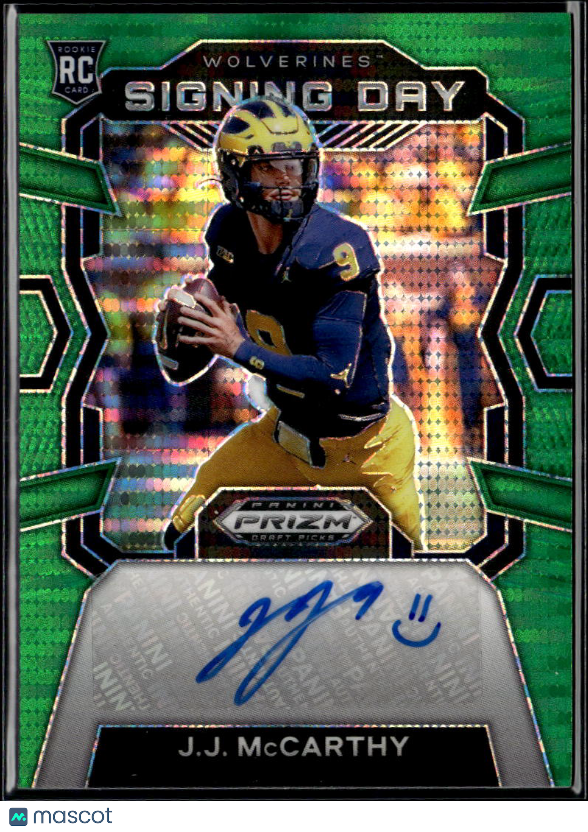 J.J. McCarthy 2024 Prizm Draft Picks Auto Autograph RC 1/10 Michigan Wolverines