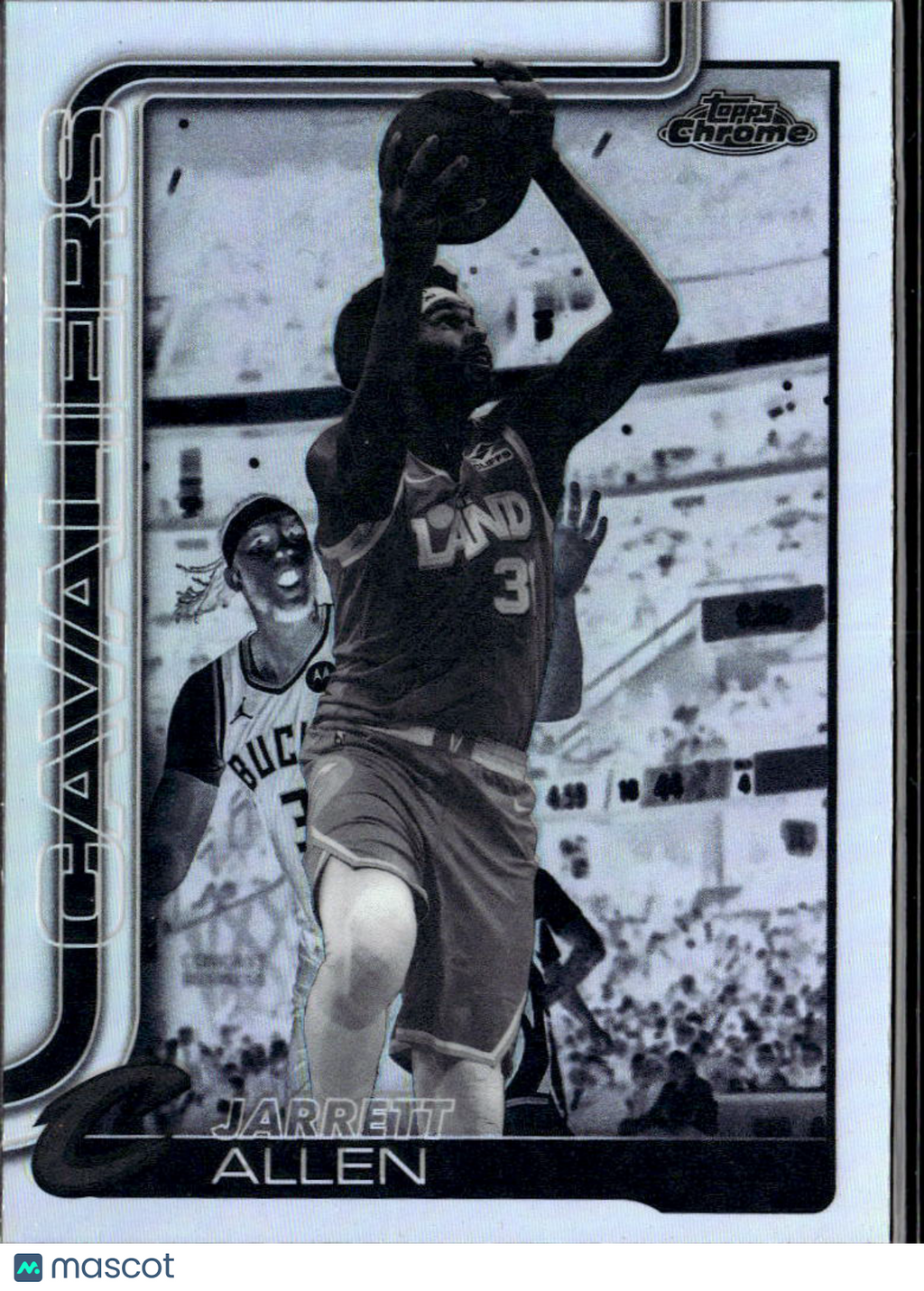 Jarrett Allen 2026 Topps Chrome Negative Refractor Cleveland Cavaliers