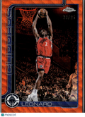 Kawhi Leonard 2026 Topps Chrome Orange Wave Refractor 23/25 Los Angeles Clippers