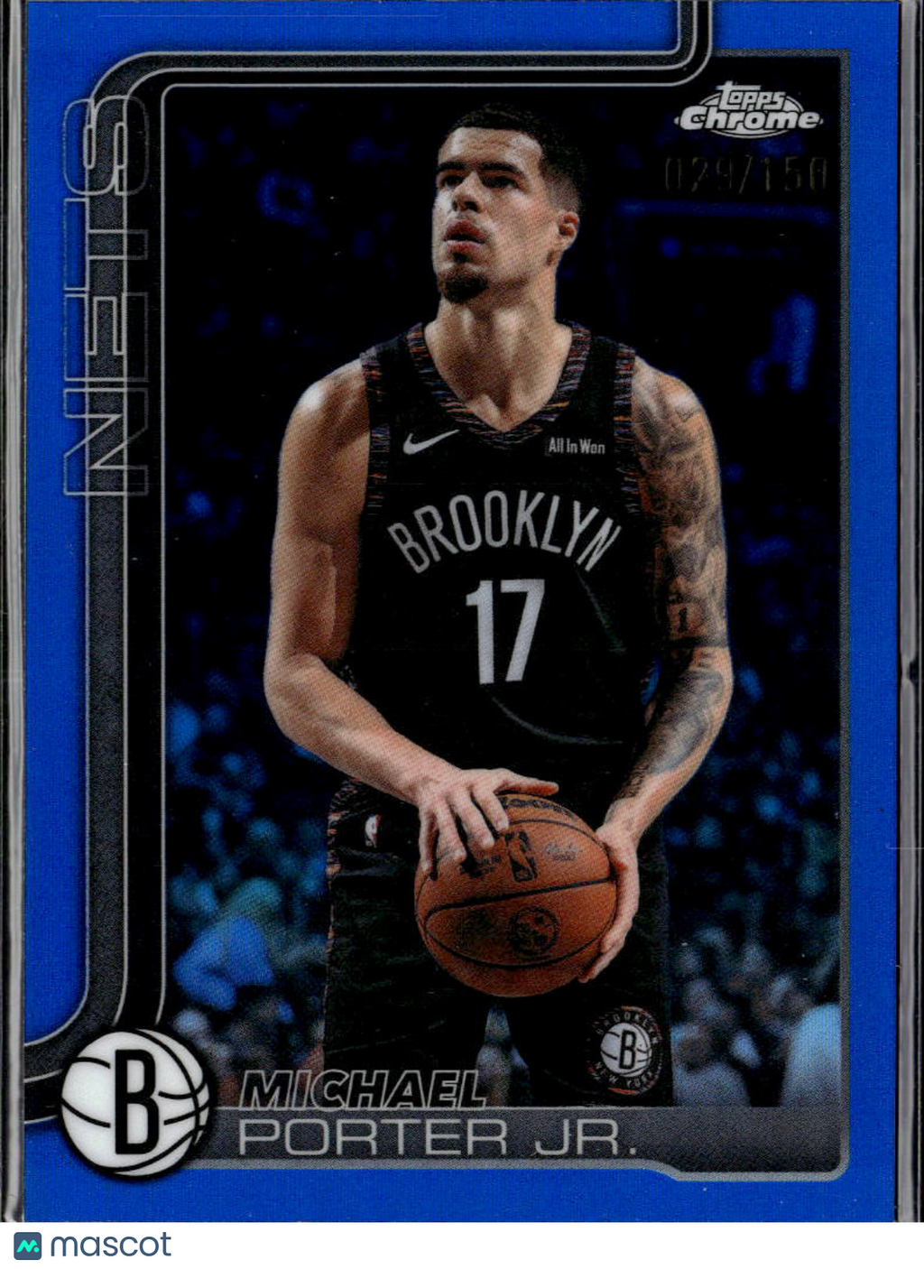 Michael Porter Jr. 2026 Topps Chrome Blue Refractor 29/150 Brooklyn Nets