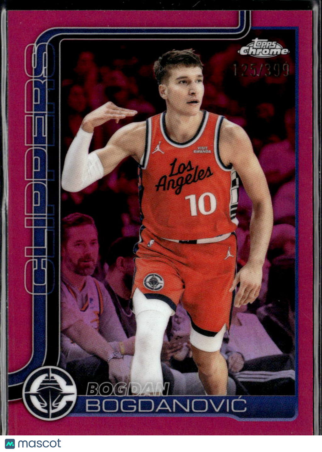Bogdan Bogdanovic 2026 Topps Chrome Pink Refractor /399 Los Angeles Clippers