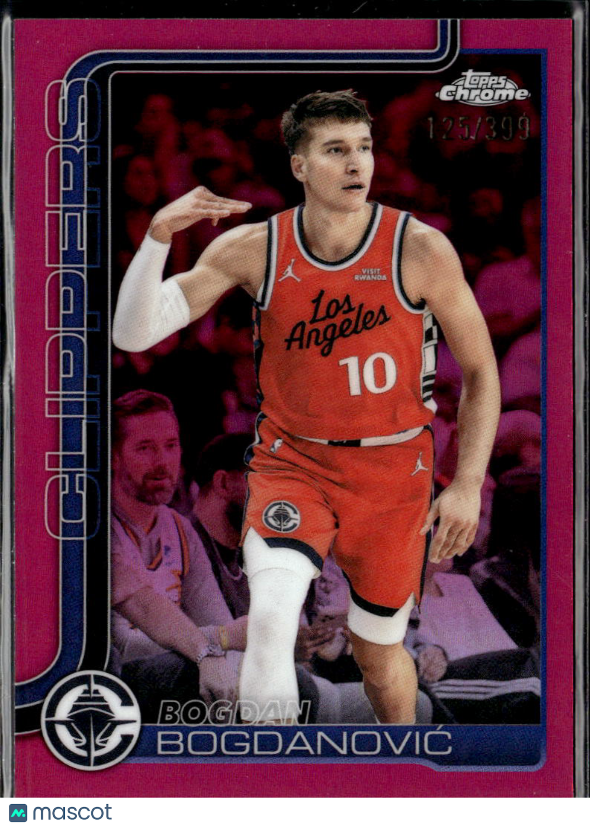 Bogdan Bogdanovic 2026 Topps Chrome Pink Refractor /399 Los Angeles Clippers