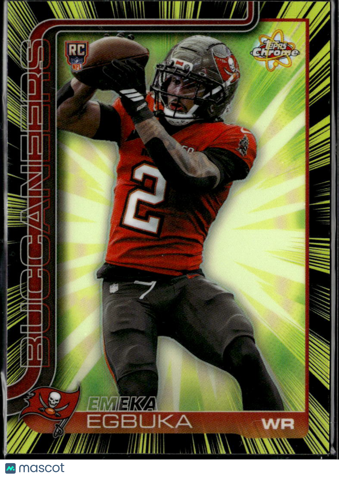 Emeka Egbuka 2025 Topps Chrome Radiating Rookie RC SSP Tampa Bay Buccaneers
