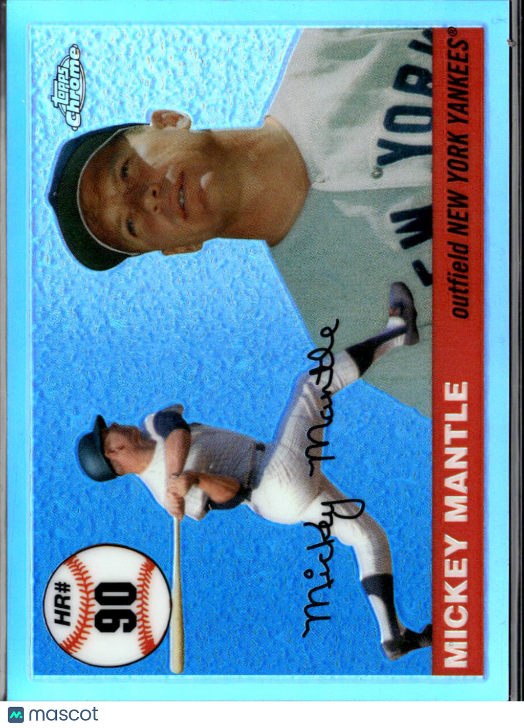 Mickey Mantle 2006 Topps Chrome Refractor 72/100 New York Yankees