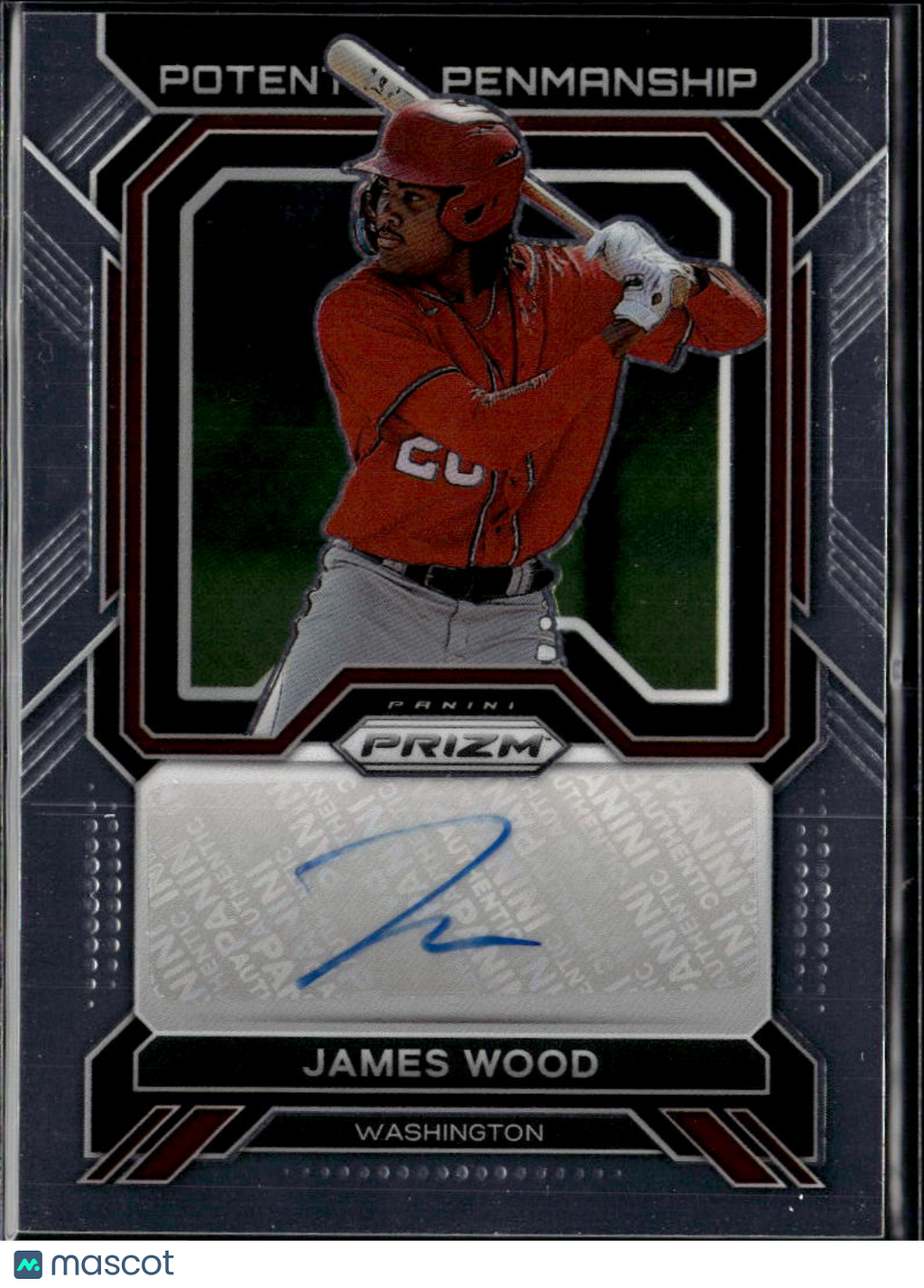 James Wood 2023 Prizm Auto Autograph Washington Nationals