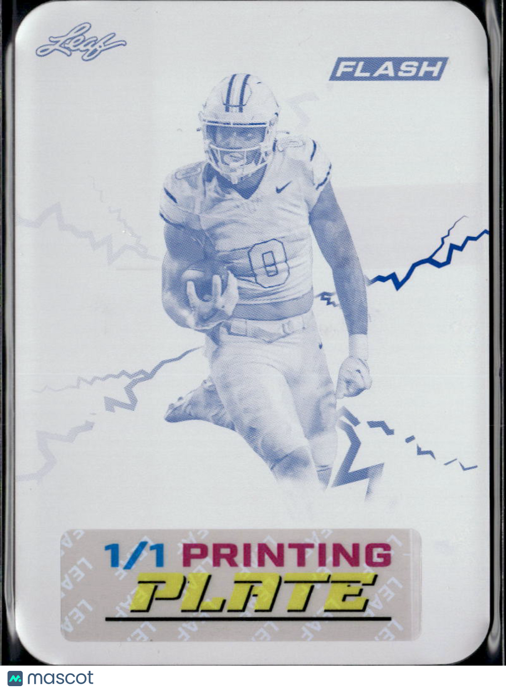 Ollie Gordon II 2025 Leaf Cyan Printing Plate Rookie RC Oklahoma State OSU 1/1