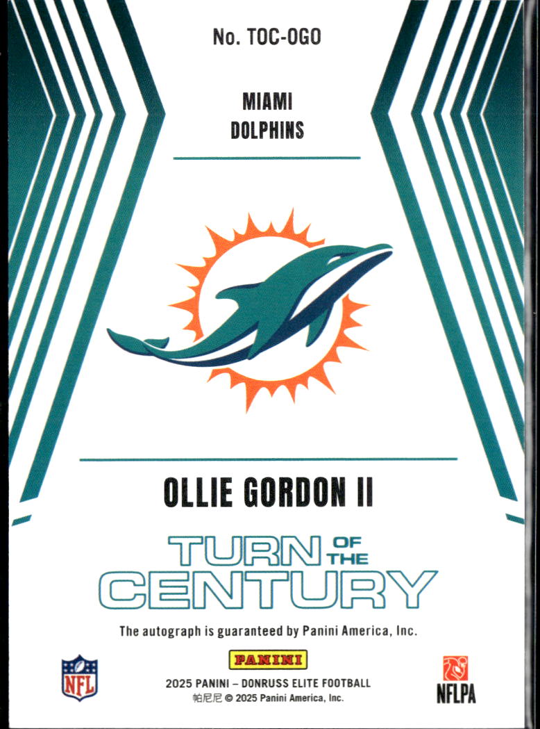 Ollie Gordon II 2025 Elite Auto Autograph RC Oklahoma State OSU 343/499