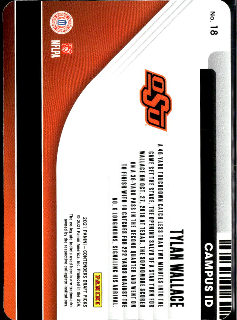 Tylan Wallace 2021 Contenders Campus ID CASE HIT SSP Oklahoma State Cowboys